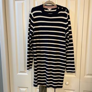 Gap Cotton Cashmere Striped Sweater Dress Size XL